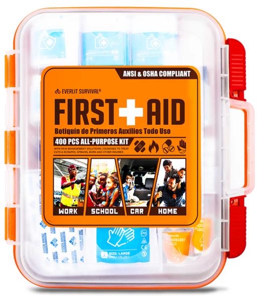 BOTIQUÍN DE PRIMEROS AUXILIOS MULTIPROPÓSITO - 400 PIEZAS (REF. WP-FAK-OR)
