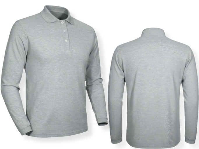 Polo pique manga larga 